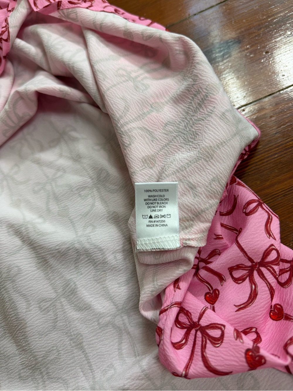 NWT Simply Southern Red and Pink Preppy Bow and Heart Seersucker Dress Sz L π§‘π - Picture 11 of 11